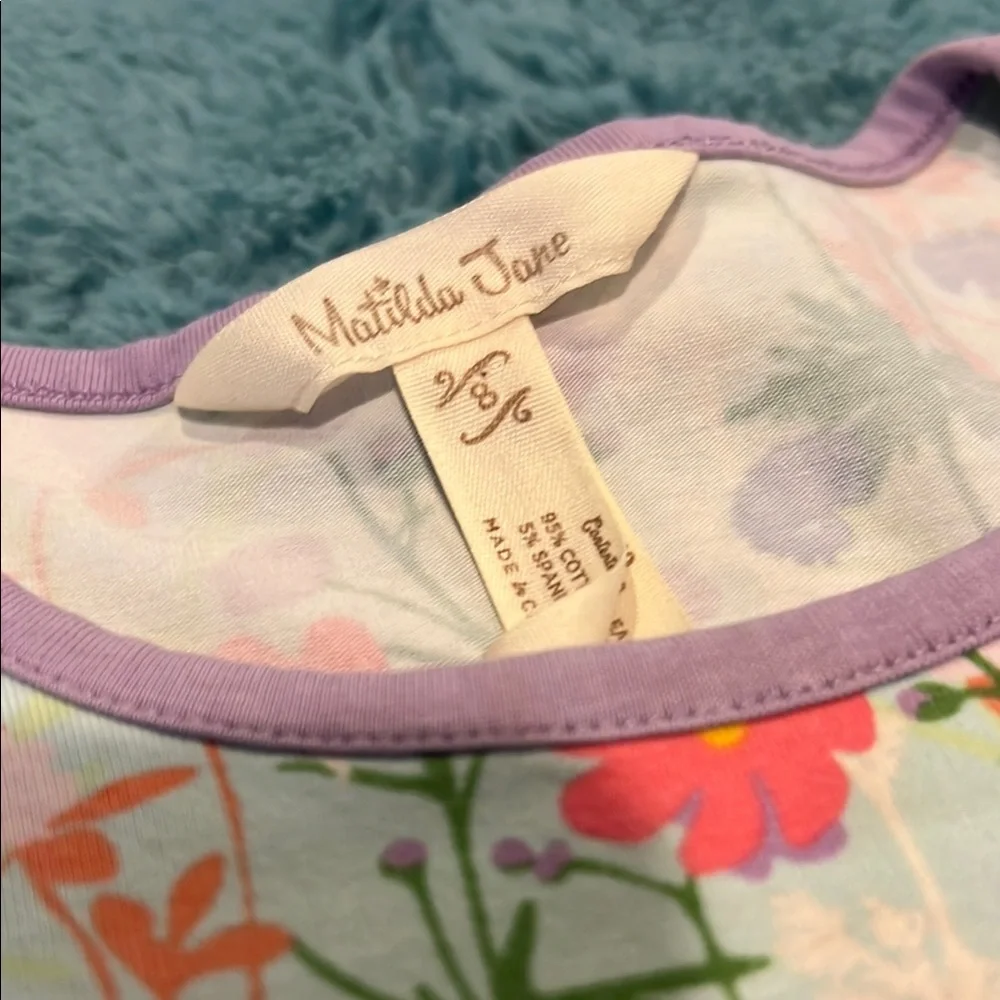 Floral and Polka Dot Ruffle Dress Matilda Jane size 8 - Picture 2 of 4